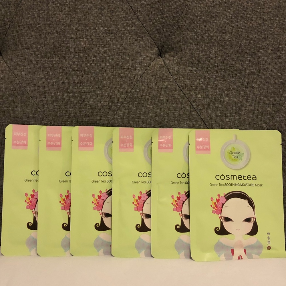 Cosmetic green tea soothing moisture mask